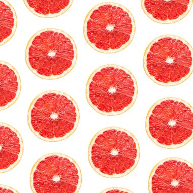 Beyaz arkaplanda greyfurt deseni