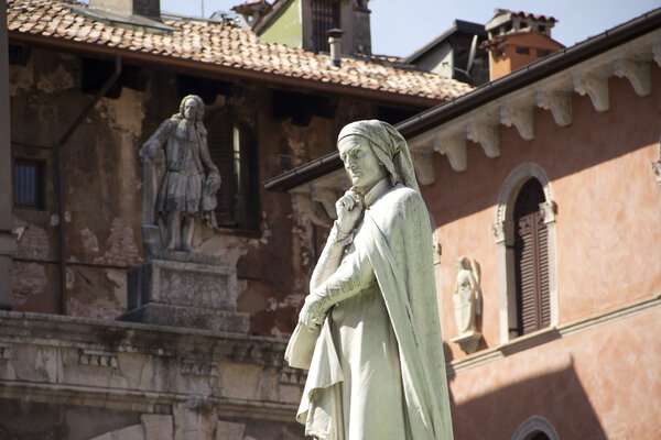 Statue of Dante Alighieri in Verona