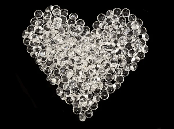 Heart made by glass beads — Stock Photo, Image