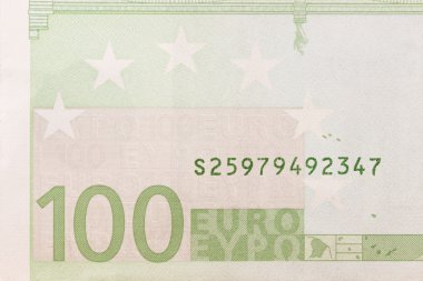 100 euro banknot parçası