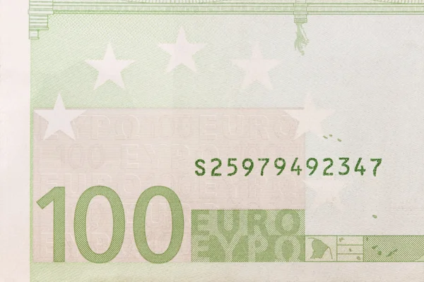 100 ユーロ紙幣の一部 — ストック写真
