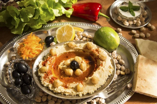 Merienda de hummus —  Fotos de Stock