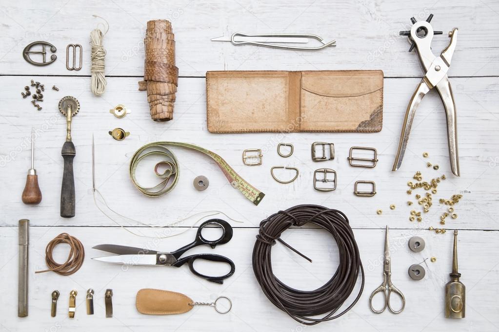 Leather craft background — Stock Photo © TeodoraD #86679066