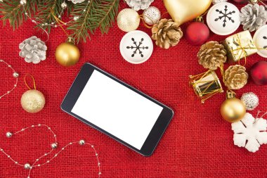 Cep telefonu ve Noel dekorasyon