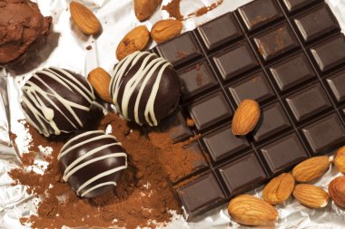 Bademli çikolata truffles