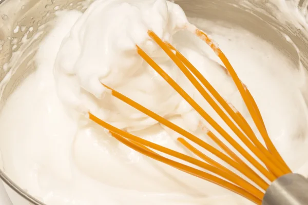 Whipped cream close up — Stock Photo, Image