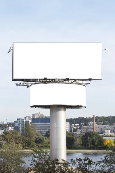 Prázdné dvojí billboard — Stock fotografie