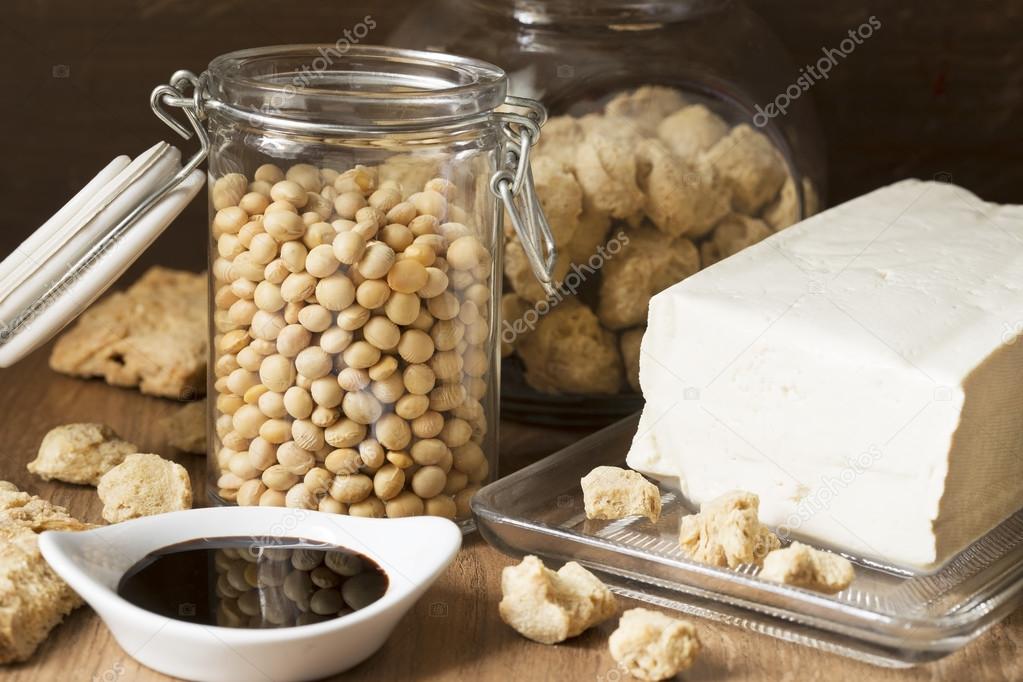 Soy products  close up