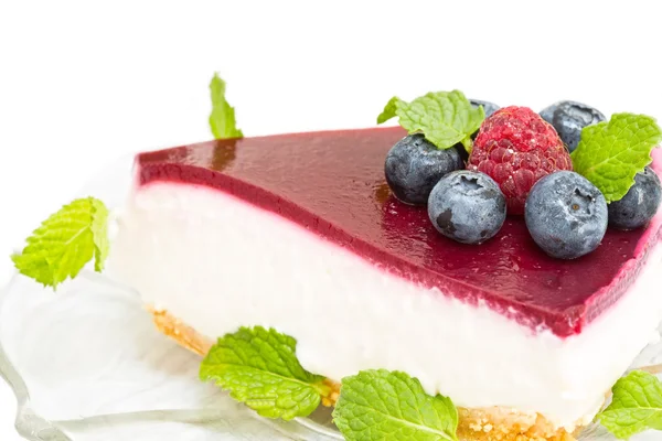 Cheesecake med frukt — Stockfoto