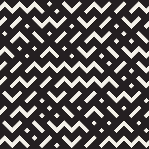 Vektör sorunsuz siyah ve beyaz karmakarışık zikzak çizgiler desen