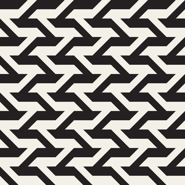 Padrão de linhas geométricas preto e branco sem costura vetorial — Vetor de Stock