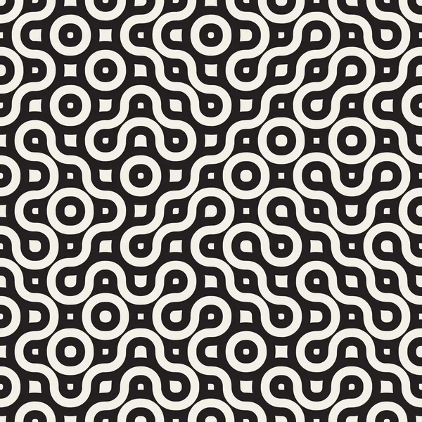 Düzensiz geometrik desen vektör sorunsuz dalgalı yuvarlak hatları