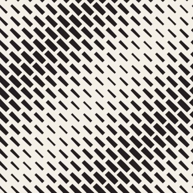 Vektör sorunsuz siyah ve beyaz çapraz dikdörtgen yarı ton geometrik desen