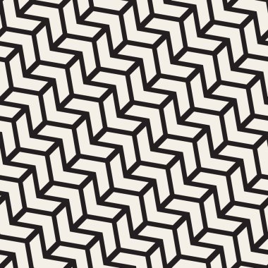 Vektör Dikişsiz Siyah Ve Beyaz Chevron Line Geometrik Desen