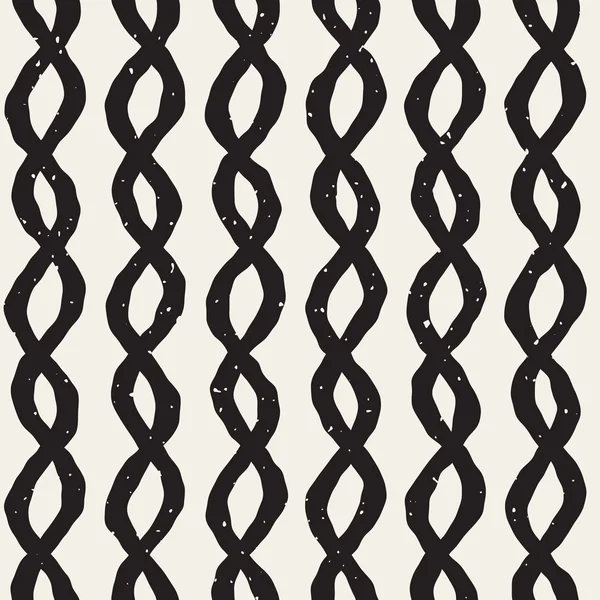 Vector sin costura dibujado a mano trenza vertical líneas onduladas Grunge Pattern — Archivo Imágenes Vectoriales