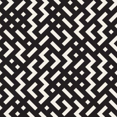 Vektör Dikişsiz Siyah Ve Beyaz Şekiller Geometrik KarmaDe