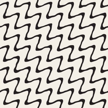 Vektör sorunsuz elle çizilmiş kaba çapraz dalgalı çizgiler desen