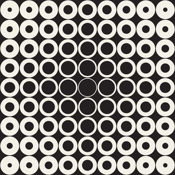 Grille sans couture vectorielle de cercle motif rétro — Image vectorielle