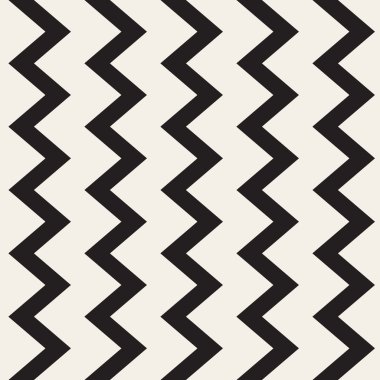 Geometrik desen vektör sorunsuz siyah ve beyaz zikzak çizgiler