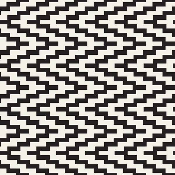 Vector inconsútil negro y blanco MACD líneas dentadas patrón geométrico — Archivo Imágenes Vectoriales