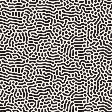 Vektör sorunsuz siyah ve beyaz organik desen çizgileri