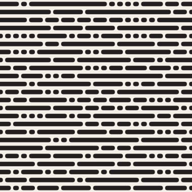 Vektör sorunsuz siyah ve beyaz düzensiz yuvarlak çizgi çizgi deseni