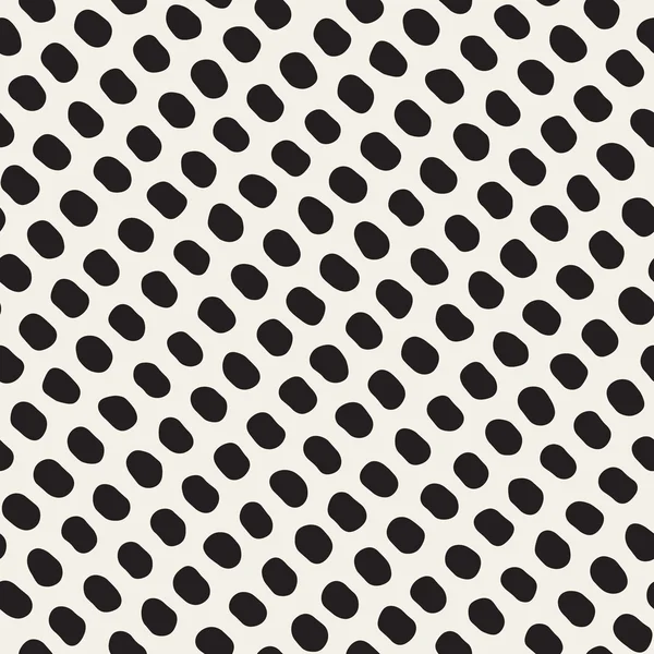 Vector Seamless Black And White Jumble Circles Pattern — Stock Vector