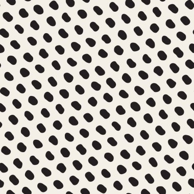 Vektör sorunsuz siyah ve beyaz karmakarışık daireler desen
