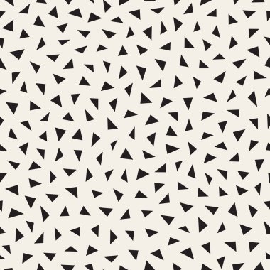 Vektör sorunsuz siyah ve beyaz karmakarışık üçgen desen