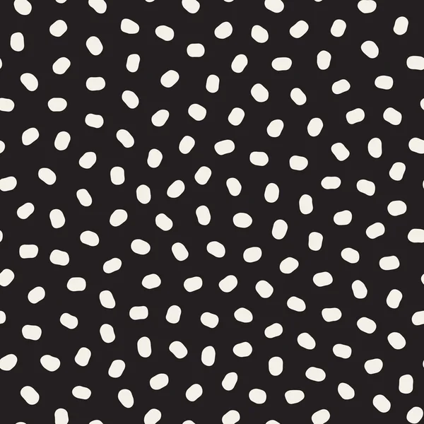 Vektor nahtlose schwarz-weiße Durcheinander Kreise Muster — Stockvektor