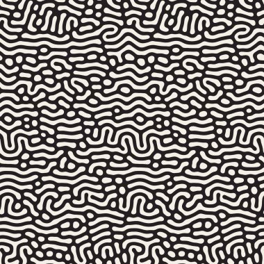 Vektör sorunsuz siyah ve beyaz organik desen çizgileri