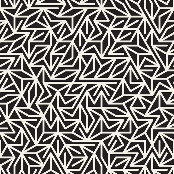 Vektör sorunsuz siyah ve beyaz düzensiz satırları ızgara desen