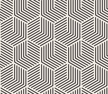 Vektör kusursuz desen. Geometrik çizgiler tekrarlanıyor. Soyut altıgen kafes arkaplan tasarımı.