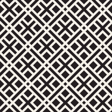 Vektör kusursuz desen. Geometrik çizgiler tekrarlanıyor. Soyut kafes arkaplan tasarımı.