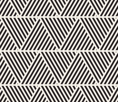 Vektör kusursuz desen. Modern stil soyut doku. Tekrarlanan geometrik üçgen çizgiler