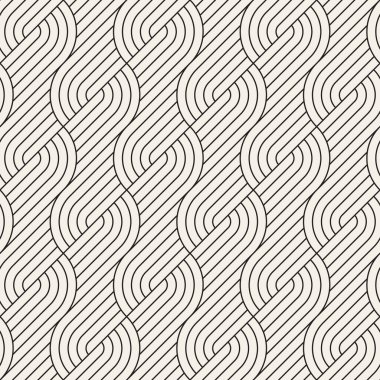 Vektörsüz geometrik desen. Şık çizgili süs. Basit doğrusal örgü arkaplan tasarımı.