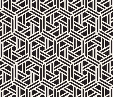 Vektörsüz geometrik desen. Şık çizgili süs. Basit doğrusal örgü arkaplan tasarımı.