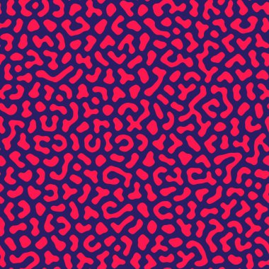 Vektör kusursuz desen. Soyut organik şekiller, doku. Düzgün doğal labirenti olan tek renkli fayanslı bir arka plan. Moda kaotik yüzey deseni tasarımı.