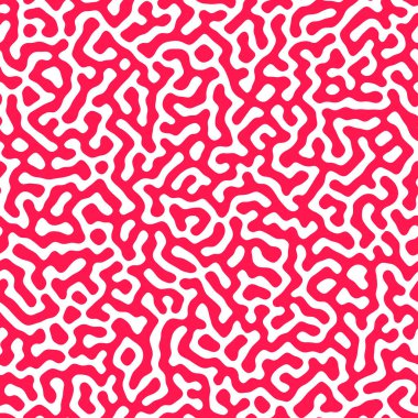 Vektör kusursuz desen. Soyut organik şekiller, doku. Düzgün doğal labirenti olan tek renkli fayanslı bir arka plan. Moda kaotik yüzey deseni tasarımı.