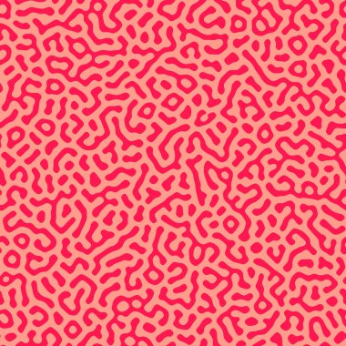 Vektör kusursuz desen. Soyut organik şekiller, doku. Düzgün doğal labirenti olan tek renkli fayanslı bir arka plan. Moda kaotik yüzey deseni tasarımı.