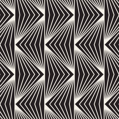 Vektör kusursuz desen. Modern stil soyut doku. Çizgili elementlerden geometrik fayanslar tekrarlanıyor
