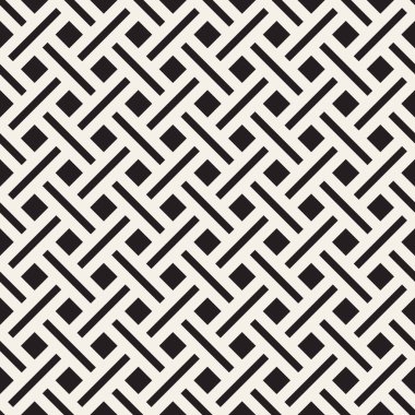 Vektör kusursuz desen. Soyut arka plan tekrarlanıyor. Siyah ve beyaz geometrik tasarım. Modern stil dokusu.