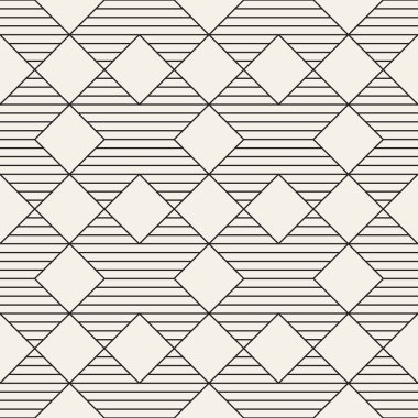Vektör kusursuz desen. Soyut arka plan tekrarlanıyor. Siyah ve beyaz geometrik tasarım. Modern stil dokusu.