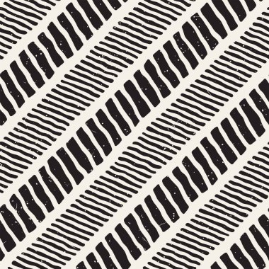 Basit mürekkep geometrik desen. Tek renkli siyah-beyaz vuruşlar. Tasarımınız için el çizimi mürekkep fırçalı doku