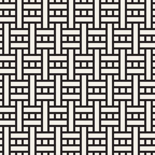ベクトルシームレスパターン 幾何学的な黒と白の線を繰り返します 概要格子背景デザイン — ストックベクタ