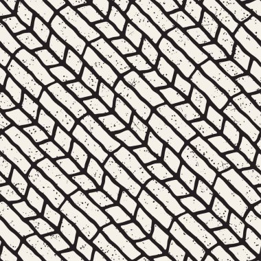 Basit mürekkep geometrik desen. Tek renkli siyah-beyaz vuruşlar. Tasarımınız için el çizimi mürekkep fırçalı doku