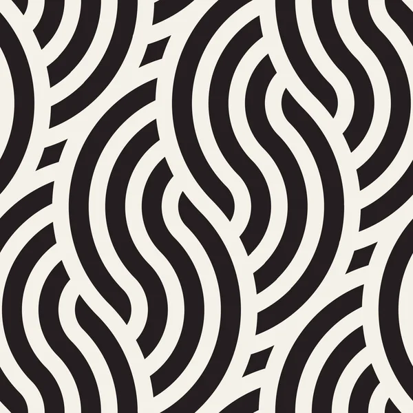 Vektör kusursuz desen. Soyut arka plan tekrarlanıyor. Siyah ve beyaz geometrik tasarım. Modern stil dokusu.
