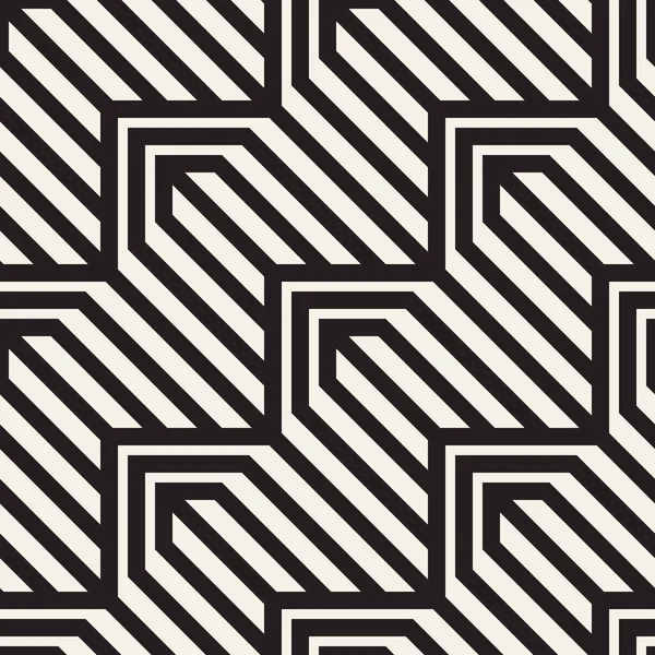 Vektör kusursuz desen. Soyut arka plan tekrarlanıyor. Siyah ve beyaz geometrik tasarım. Modern stil dokusu.
