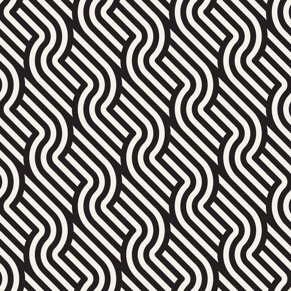 Vektor Nahtlose Muster Wiederholte Abstrakte Hintergründe Schwarz Weißes Geometrisches Design Vektorgrafiken