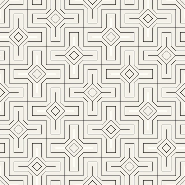 Векторный Бесшовный Шаблон Повторяю Абстрактный Фон Черно Белый Геометрический Дизайн — стоковый вектор